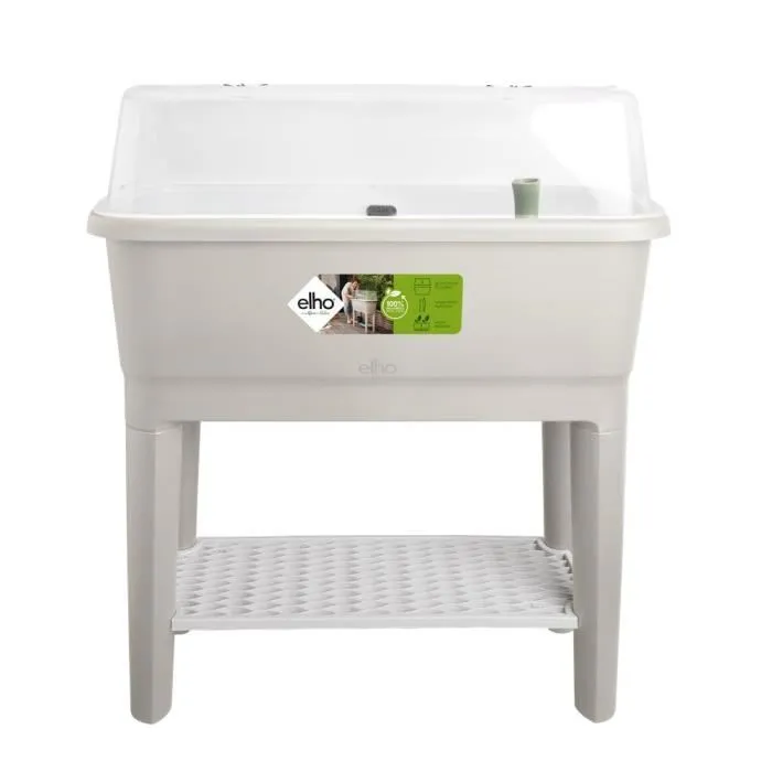 Elho 6719308040300 Huerto de Pie Noa - Gris - L 79 x B 39 x H 94 cm - Cultivo y Cosecha - 100% Reciclado 1