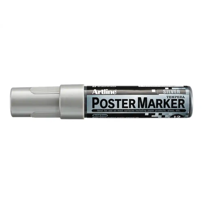 Artline Rotulador EPP-12 Poster Marker Punta Rectangular 12 mm Color Plata 1