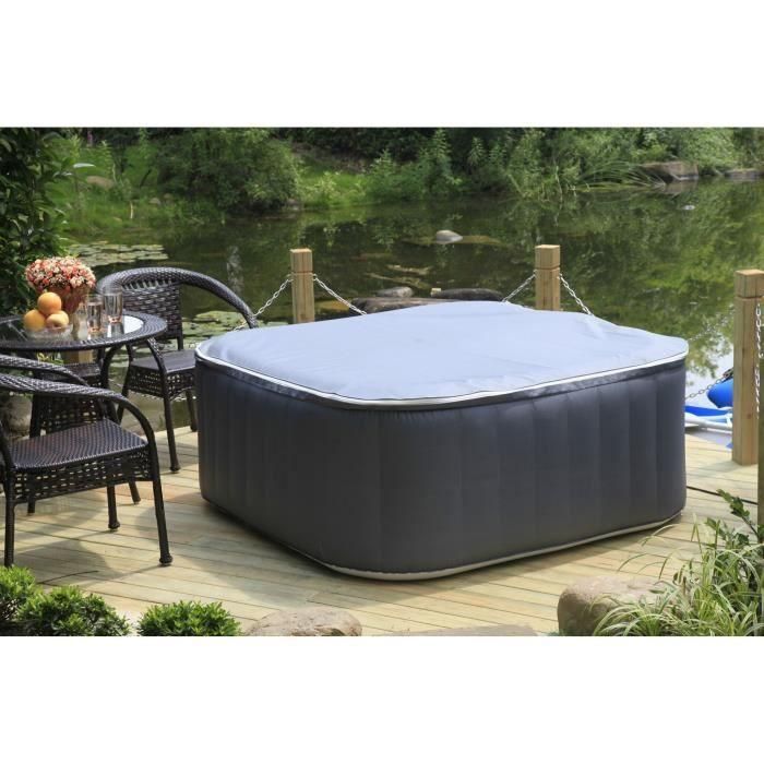 SUN SPA Spa inflable cuadrado laminado 4 personas - 1,57 x 0,67 m 2 SUN SPA Spa inflable cuadrado laminado 4 personas - 1,57 x 0,67 m 2
