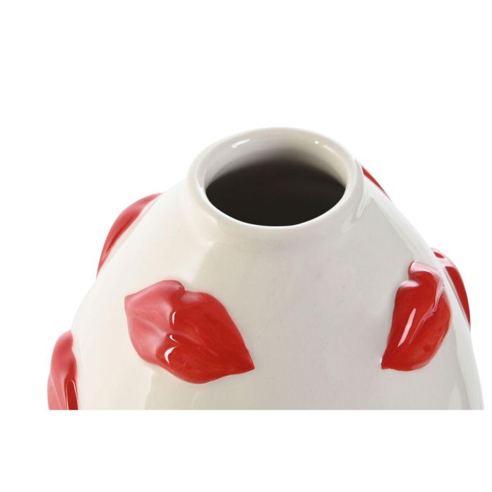 Jarron Urban DKD Home Decor Blanco Rojo 15 x 22.5 x 15 cm 1 Jarron Urban DKD Home Decor Blanco Rojo 15 x 22.5 x 15 cm 1