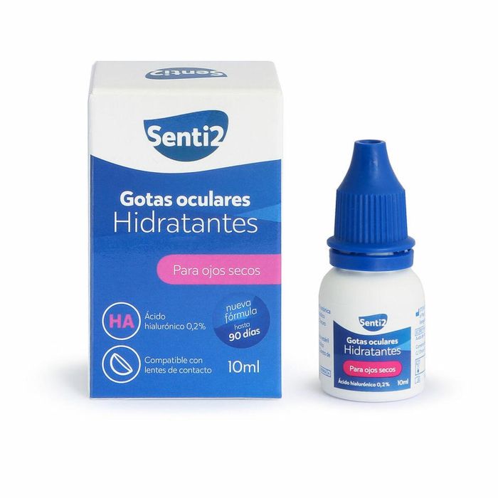 Senti2 0,2HA Gotas Oculares Hidratantes Estériles con Ácido Hialurónico para Ojos Secos, Cansados y Lentes de Contacto 10 ml