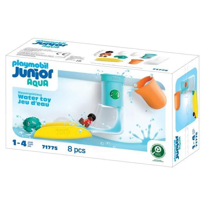 PLAYMOBIL 71775 Tanque De Agua Cascada Giratoria Con Tobogán JUNIOR Aqua para Bañera (+12 meses) 3