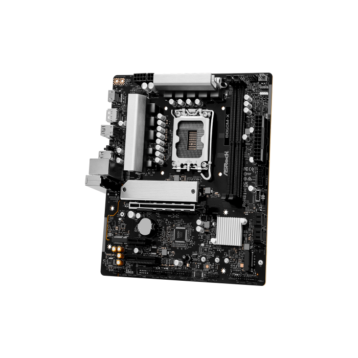 ASRock Placa Base B860M-X para Intel Core Ultra (Series 2), Socket LGA 1851, Chipset Intel B860, DDR5, M.2, SATA III, 2.5Gb Ethernet, Micro ATX