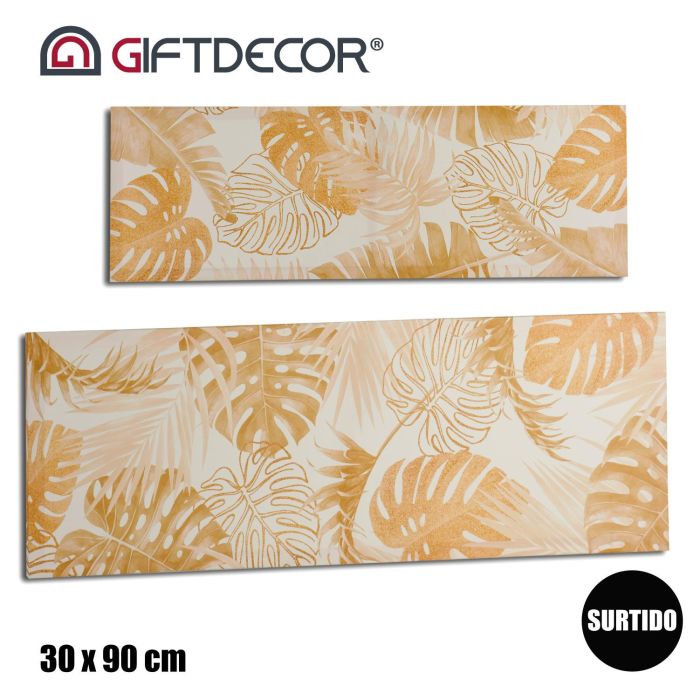 Lienzo 30X90 Hoja Natural Surtidos Giftdecor (12 Unidades) 3 Lienzo 30X90 Hoja Natural Surtidos Giftdecor (12 Unidades) 3