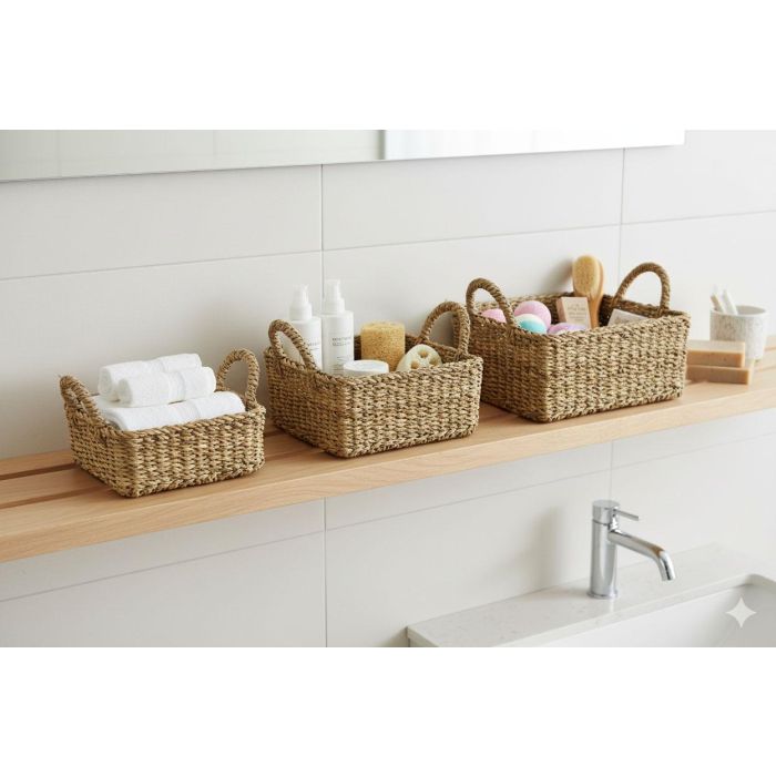 Privilege Set 3 Cestas Cuadradas con Asas 25 cm, 20 cm, 16 cm 2 Privilege Set 3 Cestas Cuadradas con Asas 25 cm, 20 cm, 16 cm 2