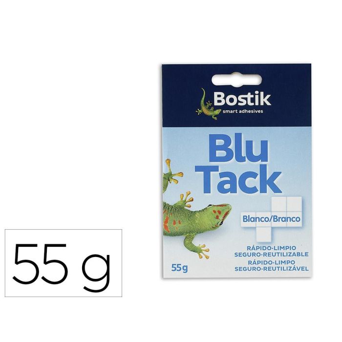 Bostik Masilla Adhesiva Blu Tack Cuarteado 55 gr Blanco