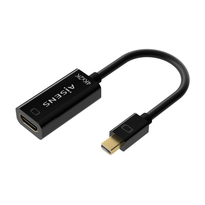 AISENS - CONVERSOR MINI DP V1.2 A HDMI V1.4 4K@30HZ, MDP/M-HDMI A/H, NEGRO, 15CM
