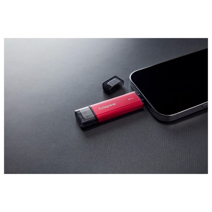 Kingston 2TB SSD Portable Dual USB-A/C Hasta 1050MB/s USB 3.2 Gen 2 Negro Rojo 9