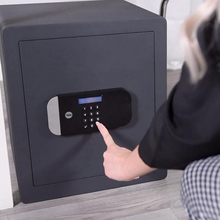 YALE Caja fuerte alta seguridad blindada acero con cerradura electrónica, certificación SKG, 35.5 L, H.40 x W.35 x D.34 cm 5
