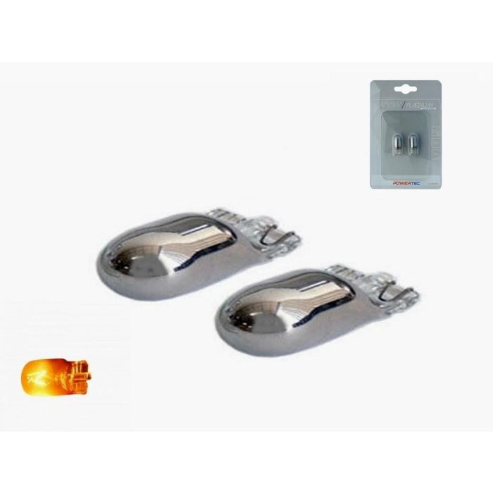 PowerTec Lámpara WY5W T10 12V 5W Wedge Chrome Blister MTECPTZCH28-02B 1