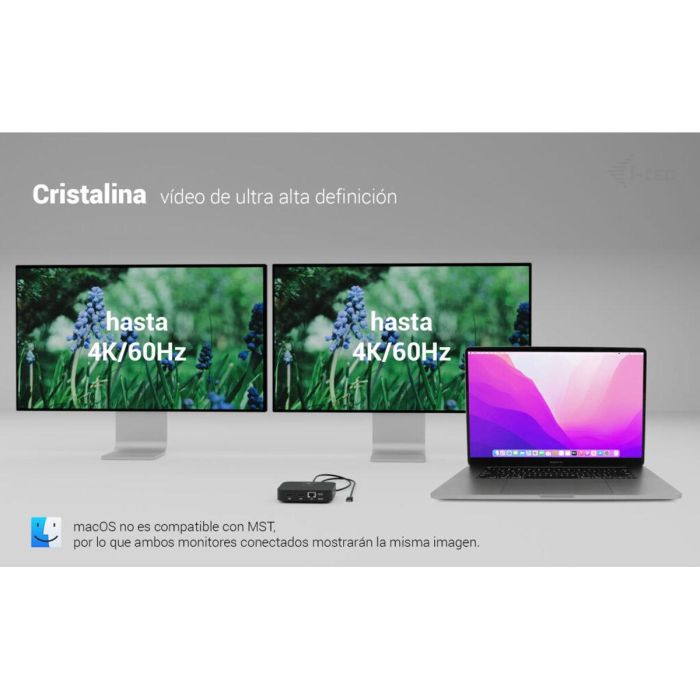 I-TEC DS USB-C Dual HDMI Hub con 2xHDMI, Gigabit LAN, 2xUSB-A 3.2, 2xUSB 2.0, 2xUSB-C y 100W Power Delivery 9 I-TEC DS USB-C Dual HDMI Hub con 2xHDMI, Gigabit LAN, 2xUSB-A 3.2, 2xUSB 2.0, 2xUSB-C y 100W Power Delivery 9