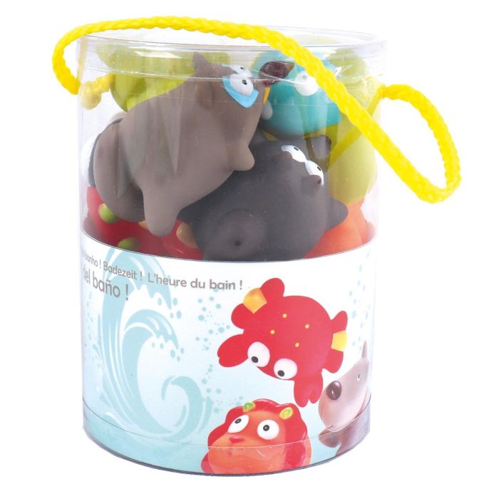 Tachan Set 10 Animalitos Blanditos para Baño y Juego +12 Meses en Tubo 1