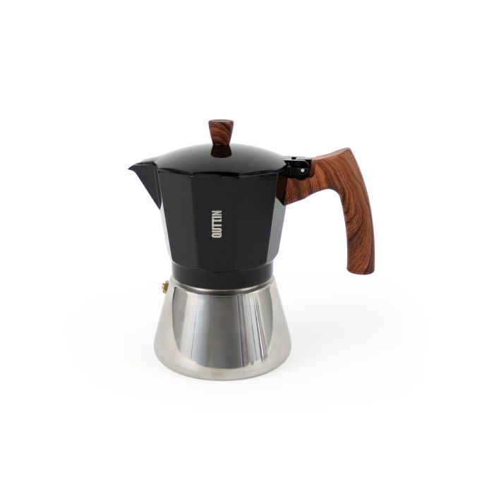 Quttin Cafetera Inducción 3 Tazas Acero Inoxidable/Aluminio Negra - Elegancia y Funcionalidad para tu Cocina (6 Unidades) 2