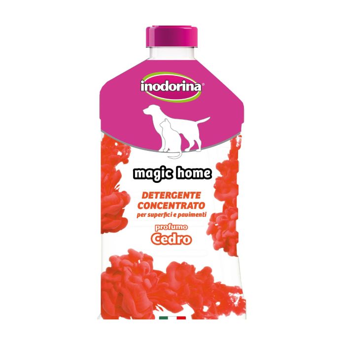 Inodorina Magic Home Limpiador de Suelos Higienizante para Hogares con Mascotas | Elimina Suciedad y Olores con Aroma a Cedro 1 Litro