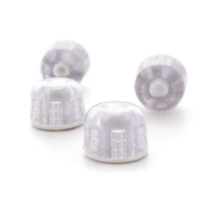 Rei Tope de puerta Top Transparente Adhesivo Plástico ABS Protección Paredes Suelo 30x30x22mm 1