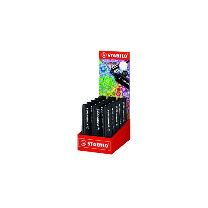 Marcador Fluor Stabilo Boss 70 Arty Line Negro Expositor De 15