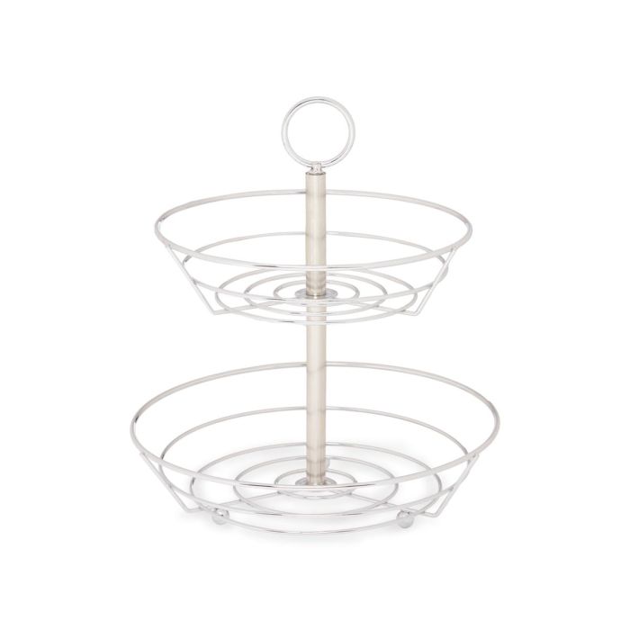 Frutero Doble Cocina Metal Cromado Kinvara 26CM (6 Unidades) 1 Frutero Doble Cocina Metal Cromado Kinvara 26CM (6 Unidades) 1
