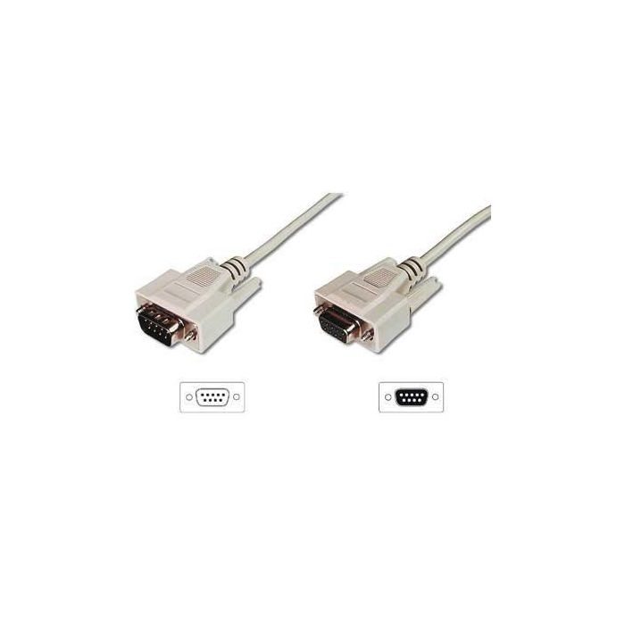 Digitus Datatransfer extension cable, D-Sub9 M/F,10.0m, serial molded, be Digitus Datatransfer extension cable, D-Sub9 M/F,10.0m, serial molded, be