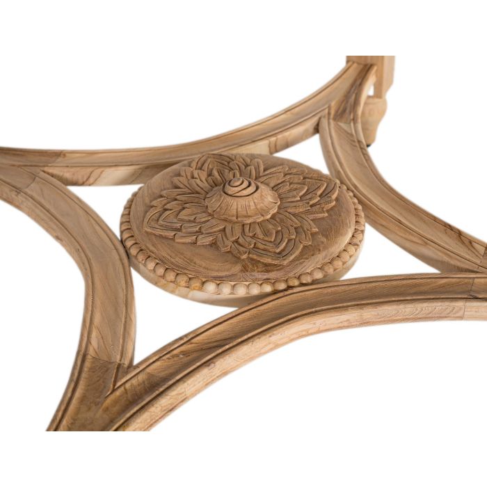 GINER Y COLOMER Mesa de Comedor Redonda de Teca Maciza 120 cm Natural 3 GINER Y COLOMER Mesa de Comedor Redonda de Teca Maciza 120 cm Natural 3