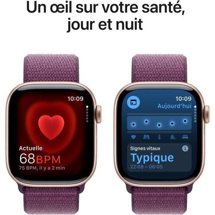 Apple Watch Series 10 GPS - 42 mm - Caja de aluminio en oro rosa - Correa deportiva color ciruela 4 Apple Watch Series 10 GPS - 42 mm - Caja de aluminio en oro rosa - Correa deportiva color ciruela 4