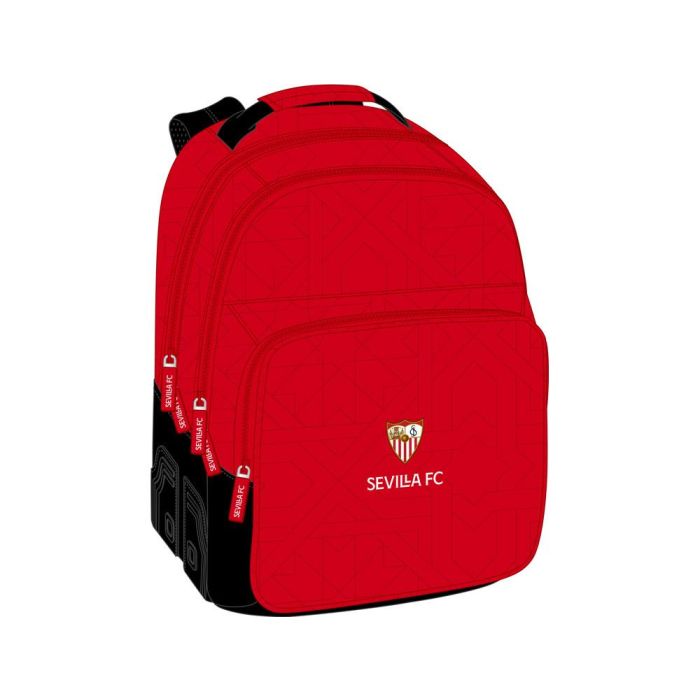 Mochila Escolar Sevilla Fútbol Club Negro Rojo 32 x 42 x 15 cm