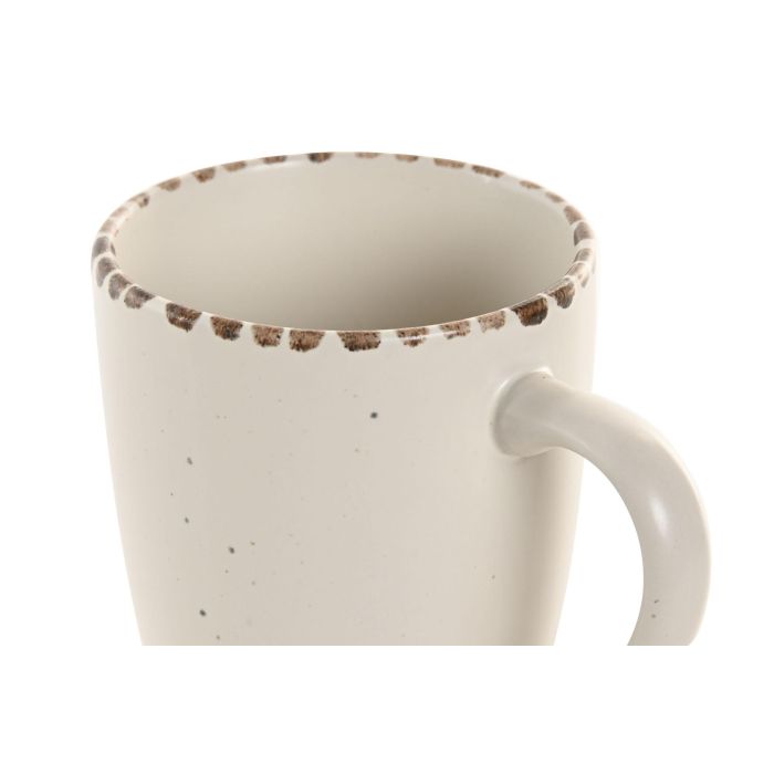 Mug Scandi DKD Home Decor Beige 10 x 10.8 x 9 cm (6 Unidades) 1