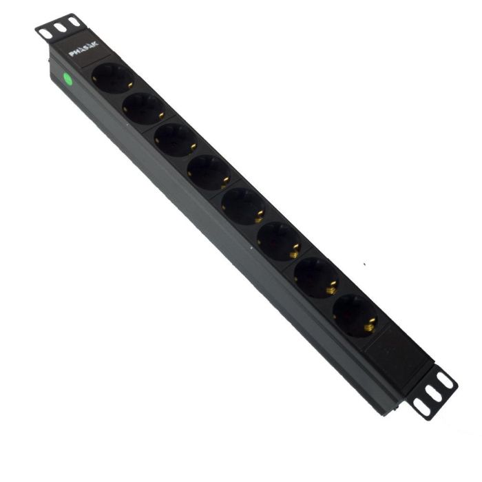 PHASAK Regleta 19" sin interruptor (1.8M) 8 tomas - Schuko