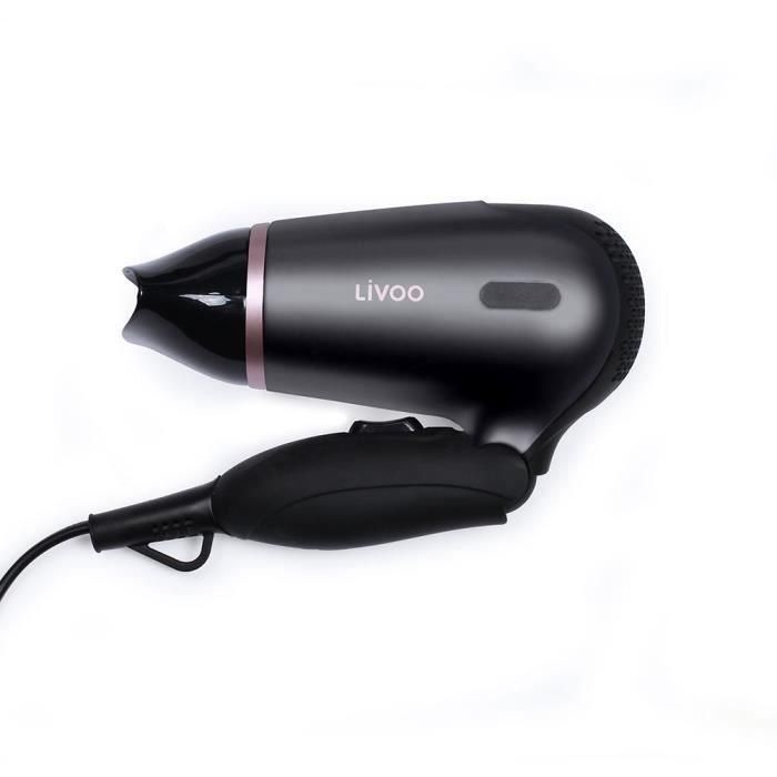 LIVOO DOS175 - Secador de pelo de viaje - 2 velocidades - Bi-voltaje: 120/230 Voltios - Mango ergonómico plegable 3 LIVOO DOS175 - Secador de pelo de viaje - 2 velocidades - Bi-voltaje: 120/230 Voltios - Mango ergonómico plegable 3