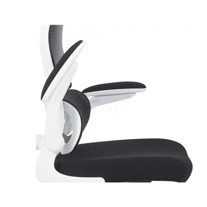 Q-connect Silla de Oficina Catania Ergonómica Malla Transpirable Ruedas Premium PU Negro Blanco Altura Ajustable 1230mm 6