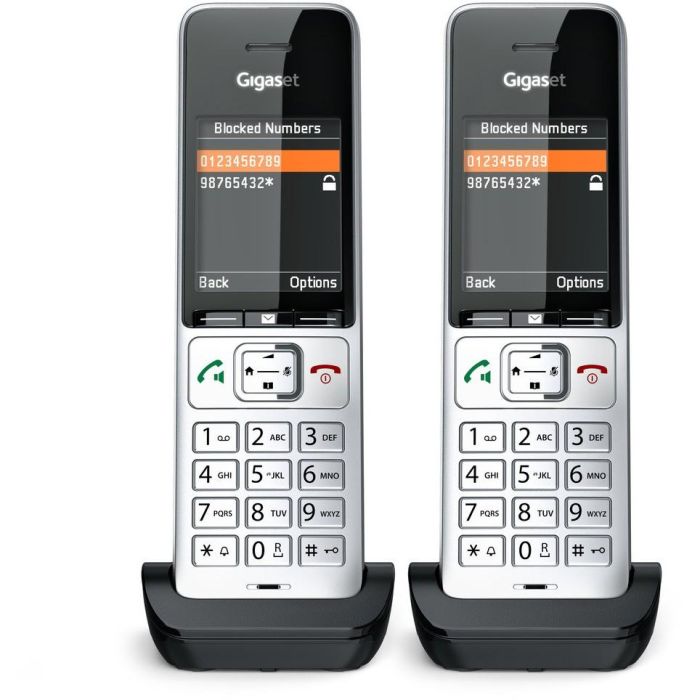 Gigaset COMFORT 500HX duo Teléfono DECT/analógico Inalámbrico Conexión por Cable Altavoz Negro Plata 2 Terminales 13