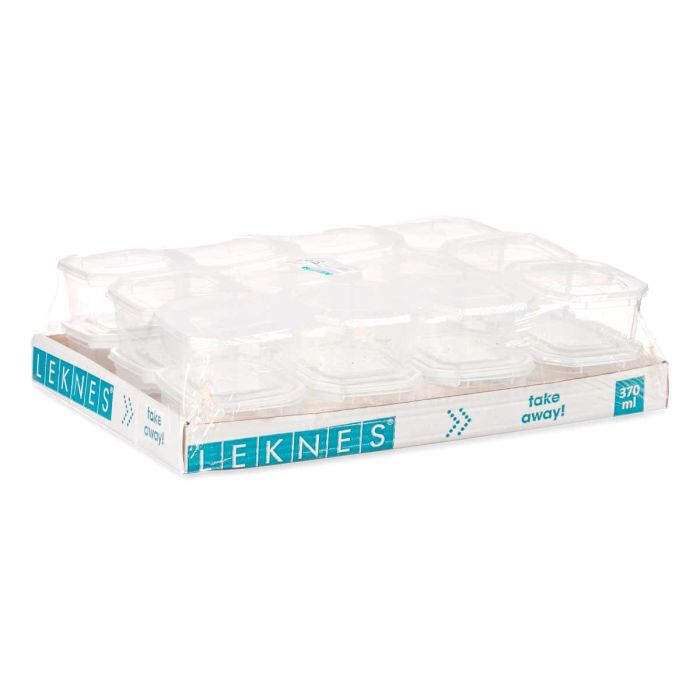 Fiambrera Plastico Rectangular 370Ml Leknes 10X5CM (24 Unidades) 2 Fiambrera Plastico Rectangular 370Ml Leknes 10X5CM (24 Unidades) 2