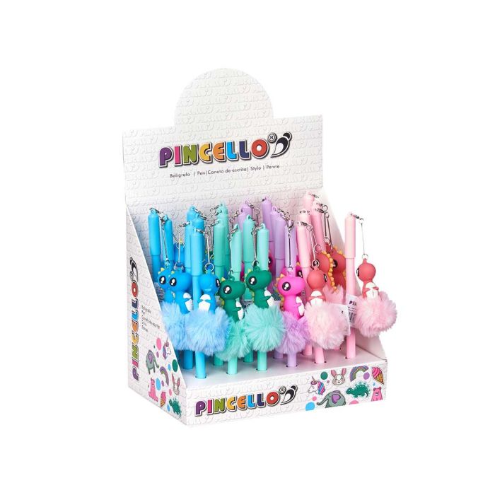 Boligrafo Pompon Dinosaurio Surtidos Pincello 4X18CM (48 Unidades) 2 Boligrafo Pompon Dinosaurio Surtidos Pincello 4X18CM (48 Unidades) 2