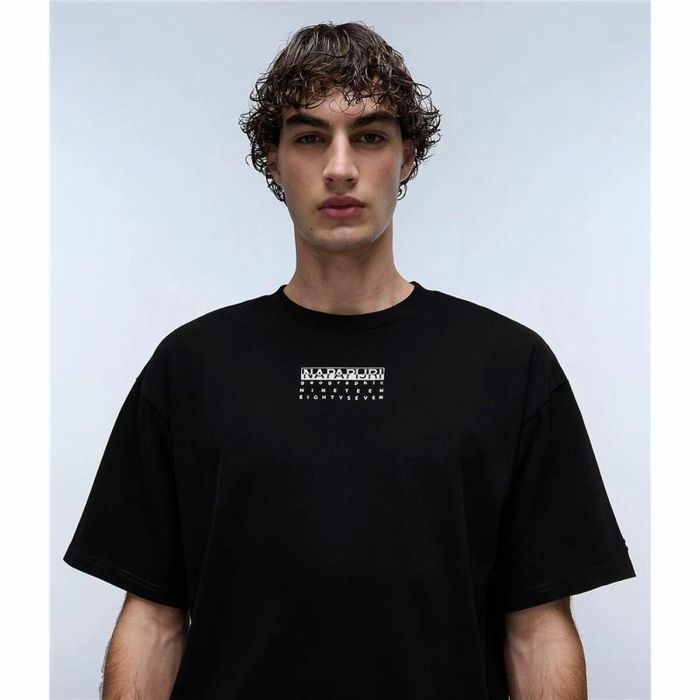 Camiseta de Manga Corta Hombre Napapijri S-Premium Ss Negro Negro 4