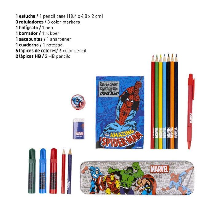 Cerdá Set Papelería Coloreable Marvel para Niños de 2 a 8 Años 1