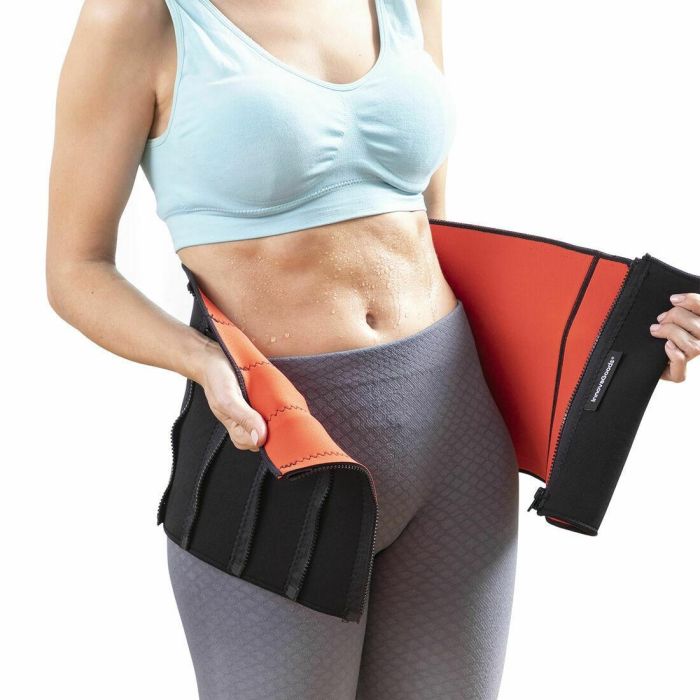 Pack Aro de Fitness Desmontable Recubierto de Espuma y Faja Deportiva Adelgazante con Efecto Sauna InnovaGoods 2