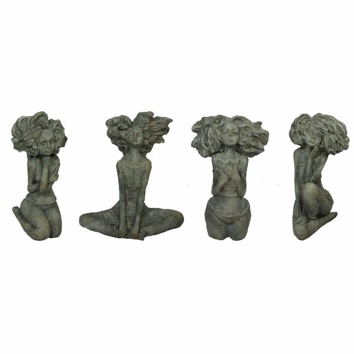 Figura Urban DKD Home Decor Gris 9 x 25 x 20 cm (4 Unidades) Figura Urban DKD Home Decor Gris 9 x 25 x 20 cm (4 Unidades)