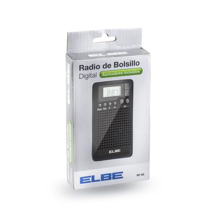 Radio De Bolsillo Digital Am/Fm Auric. Incluidos ELBE RF-93 3