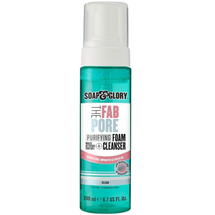 Soap & Glory THE FAB PORE Espuma Limpiadora Facial Purificante Poros Grasa Control Brillos Piel Mixta Grasa Dermatológicamente Probada 200 ml 2