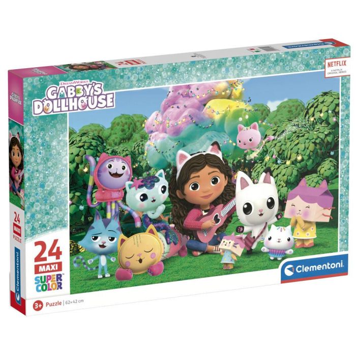 Clementoni Puzzle Maxi La Casa de Muñecas de Gabby 24 Piezas 62x42cm ...