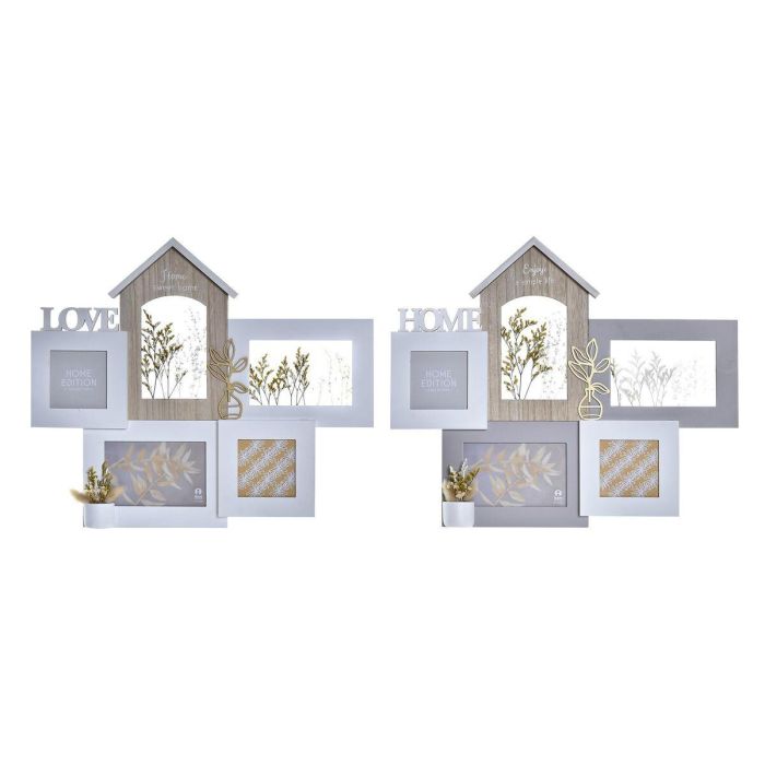 Marco Multifoto Urban DKD Home Decor Marron Blanco 3 x 39 x 46 cm (2 Unidades) Marco Multifoto Urban DKD Home Decor Marron Blanco 3 x 39 x 46 cm (2 Unidades)