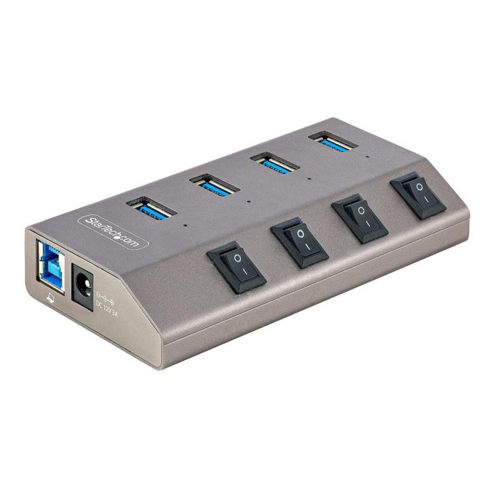 Hub USB Startech 5G4AIBS-USB-HUB-EU Gris 0 Hub USB Startech 5G4AIBS-USB-HUB-EU Gris 0