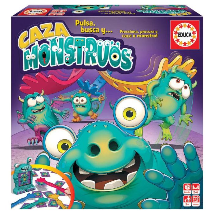 Educa 18861 Caza Monstruos Juego de Mesa Encuentra Monstruos de Cabeza, Cuerpo y Pies Intercambiables para Niños +5 Años Educa 18861 Caza Monstruos Juego de Mesa Encuentra Monstruos de Cabeza, Cuerpo y Pies Intercambiables para Niños +5 Años