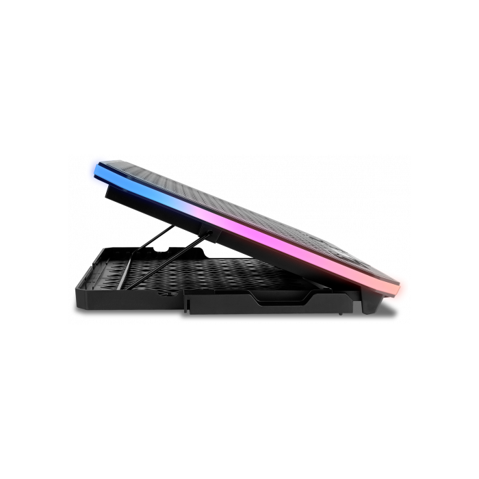 Krom Soporte Refrigerante Portátil NXKROMKOOLER Base Refrigeradora RGB para Portátiles hasta 19" con 6 Ventiladores y Iluminación LED 7