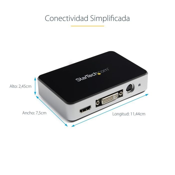 Capturadora Video Gaming Startech USB3HDCAP USB 3.0 HDMI DVI VGA 8 Capturadora Video Gaming Startech USB3HDCAP USB 3.0 HDMI DVI VGA 8