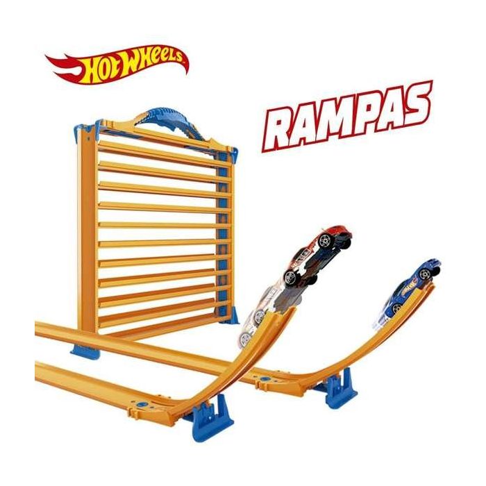 Hot Wheels Maletín Portacoches 3 en 1 Guarda 44 Coches con Rampas y Loop 30x27x6 cm 2