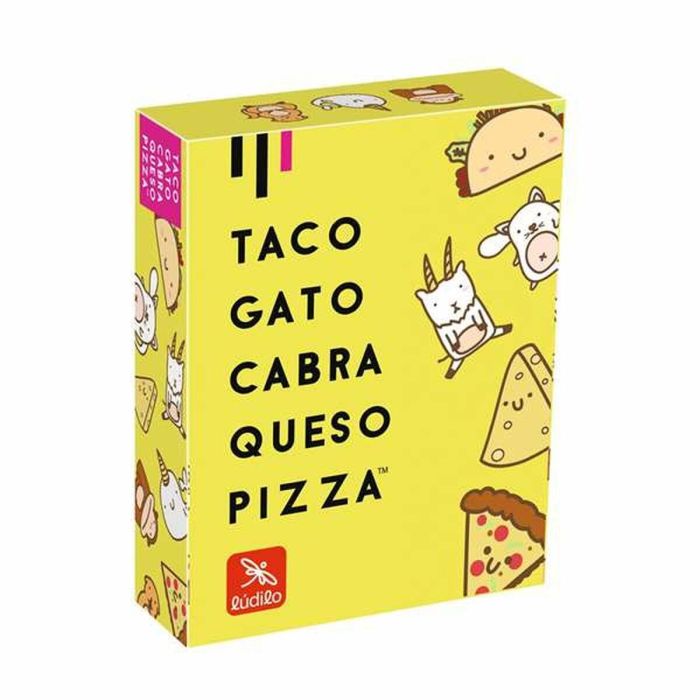 Juego taco, gato, cabra, queso, pizza. contiene 64 cartas.