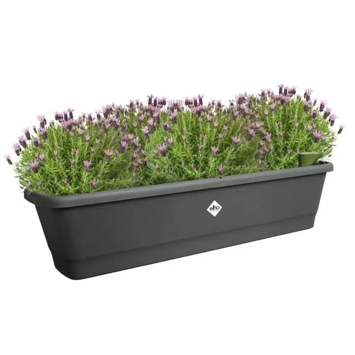 Elho Noa Balconiere XL Negro L 78 x B 20 x H 18 cm Balcón exterior 100% reciclado 4