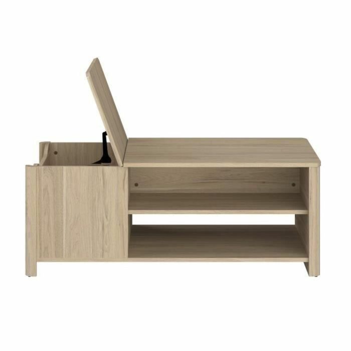 Parisot 0191TABA Mesa de centro rectangular BETTY, tablero de partículas con recubrimiento de papel, acabado roble, L110 H42 D60 cm 4 Parisot 0191TABA Mesa de centro rectangular BETTY, tablero de partículas con recubrimiento de papel, acabado roble, L110 H42 D60 cm 4