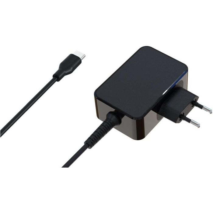 LC-Power LC-NB-GAN-45-C Cargador USB-C GaN 45W para Portátil, Adaptador de Corriente Alterna Negro