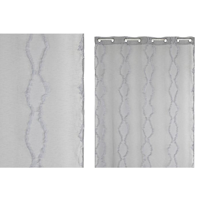 Cortina Urban DKD Home Decor Gris Claro 260 x 140 cm (2 Unidades)